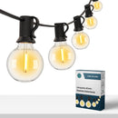 Varal de Luzes com Lâmpadas Arredondadas Bivolt - Ilumine Exteriores