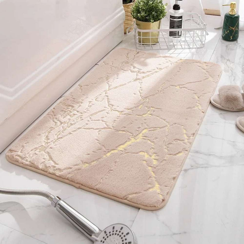 Tapete Antiderrapante Estilo Marmorizado para Banheiro - Swan Bathroom